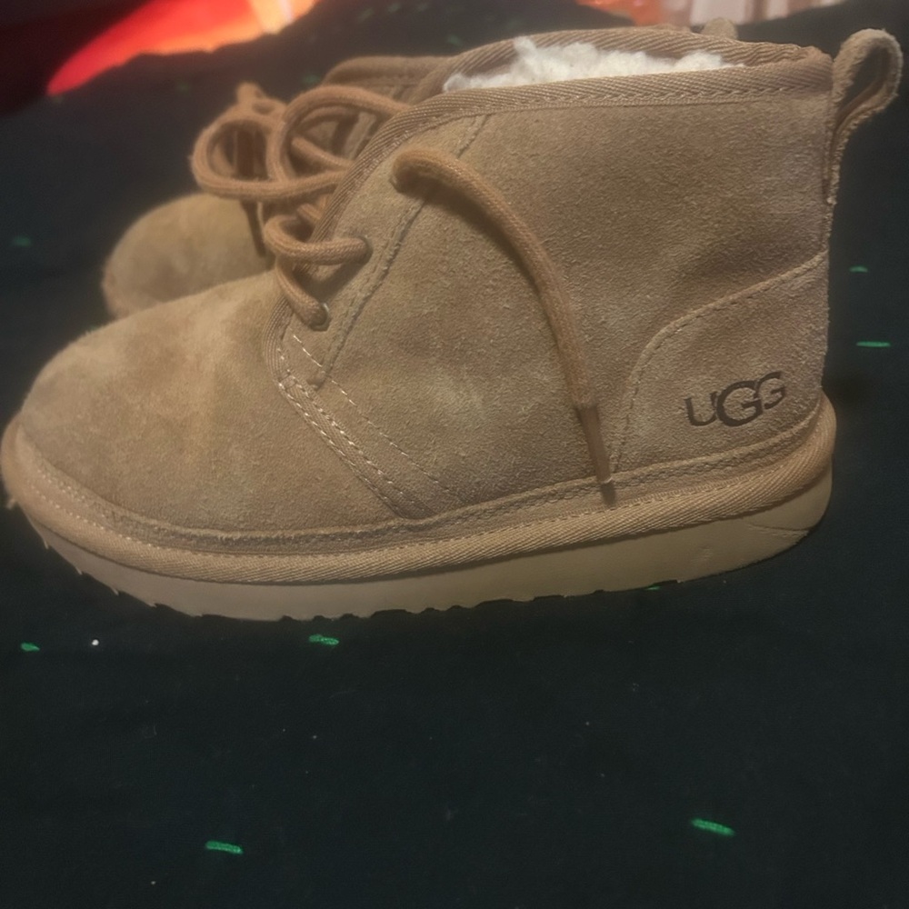 UGG Kids Brown Lace-Up Boots